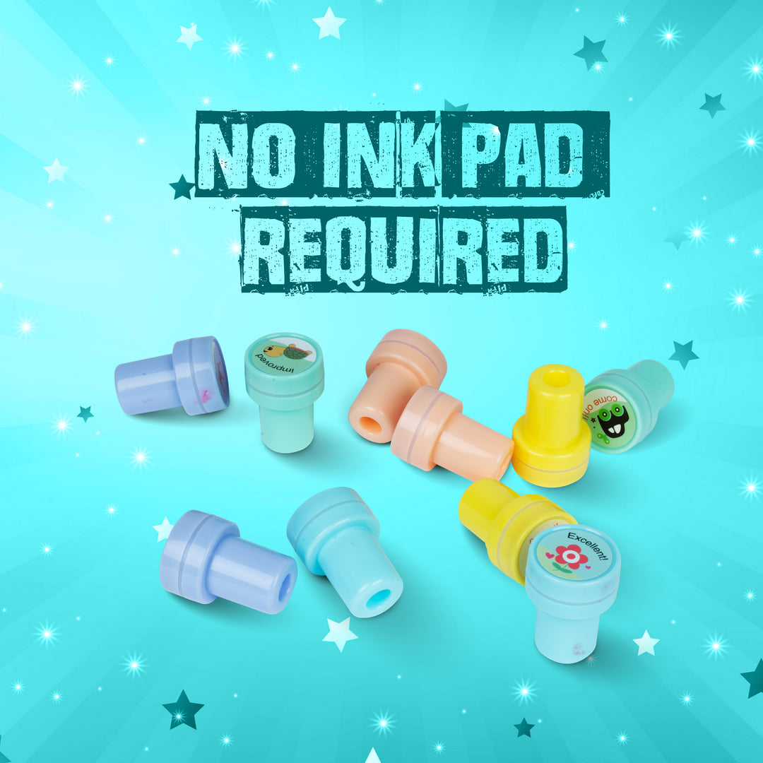 FLYI Premium Emoji Stamp Set for Kids