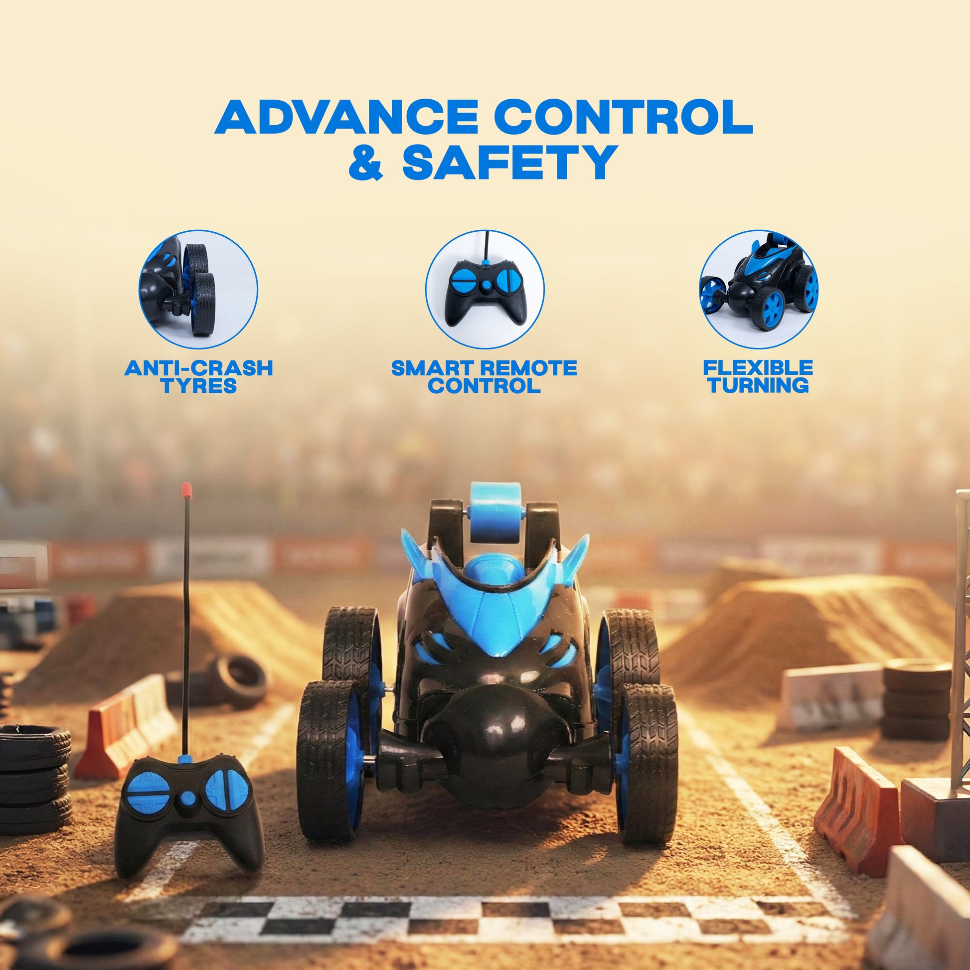 FLYI 4 Wheel Remote Control Stunt Car (3+ Years)