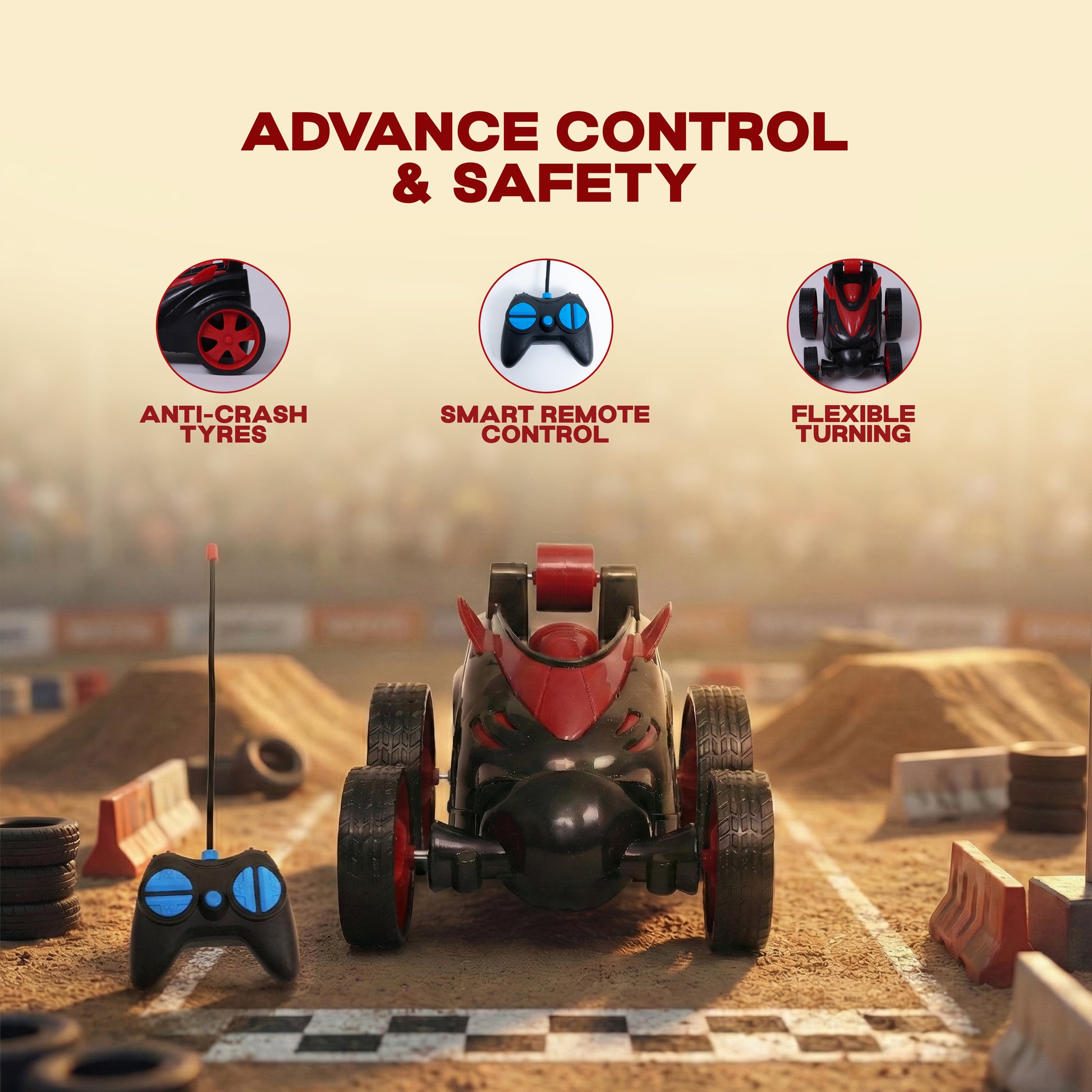 FLYI 4 Wheel Remote Control Stunt Car (3+ Years)