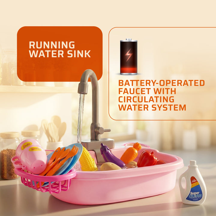FLYI Kids Kitchen Sink Playset – Pretend Wash & Play Toy(3+ Years)