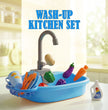 FLYI Kids Kitchen Sink Playset – Pretend Wash & Play Toy(3+ Years)