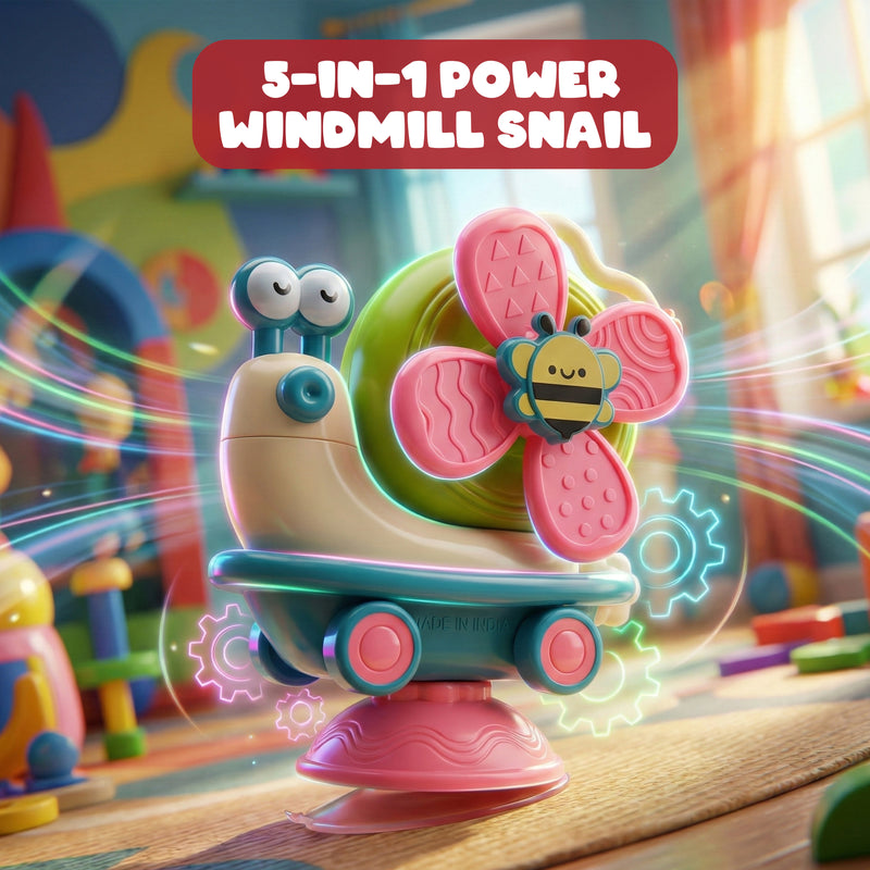 FLYI Interactive Power Windmill Snail Toy for Kids(1.5-4 Years)
