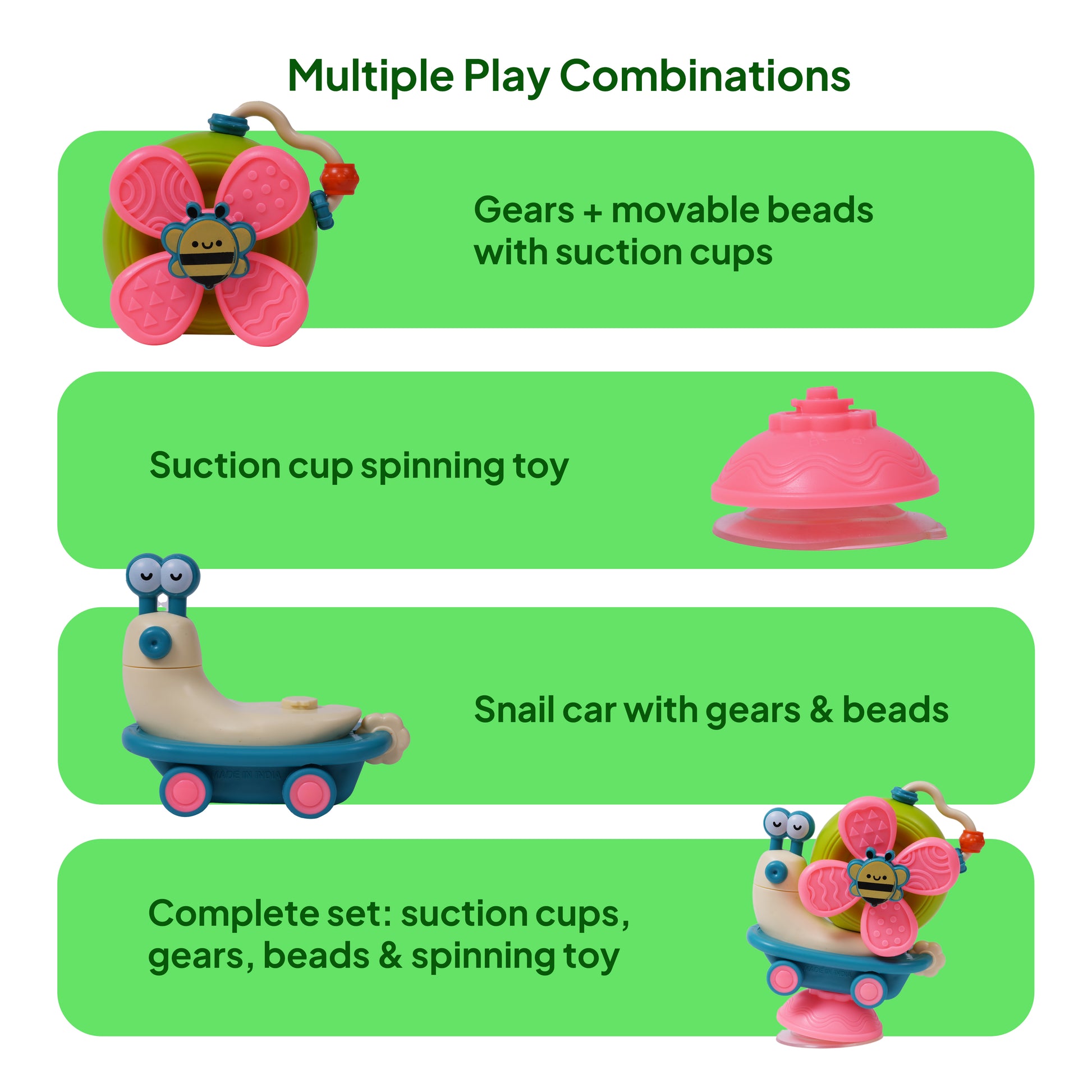 FLYI Interactive Power Windmill Snail Toy for Kids(1.5-4 Years)