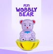 Purple Wobbly Bear Toy with Sound for Kids