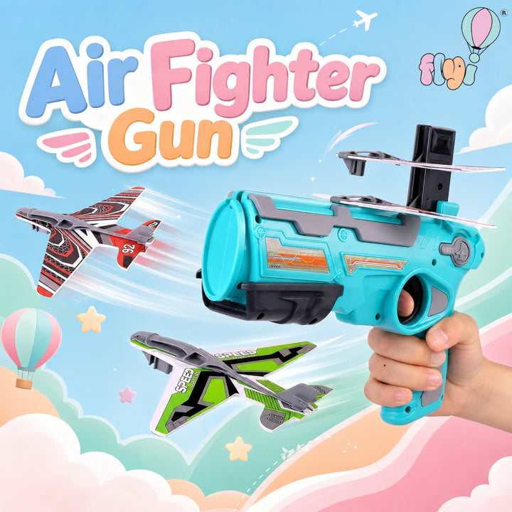 Air fighter gun with foam aircraft launcher an activity toys from FLYI toys, Coimbatore.