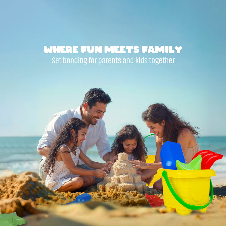 Beach Sand Toys Set for Kids with Bucket & Moulds | FLYI
