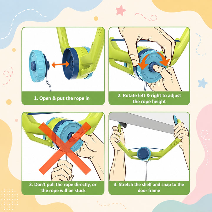 FLYI hanging tennis trainer set for kids an activity toys for early learning through play.