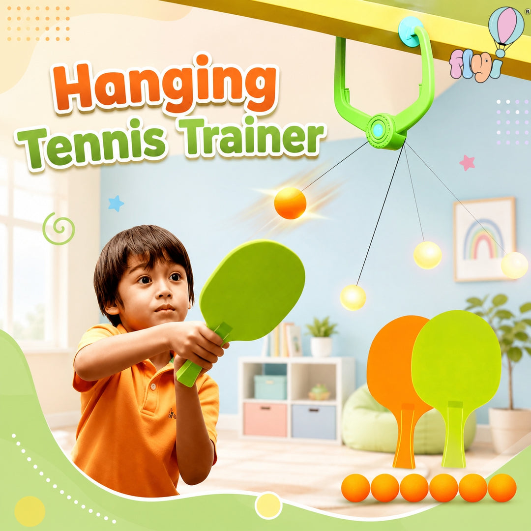 Hanging tennis trainer set for kids an activity toys from FLYI toys, Coimbatore.