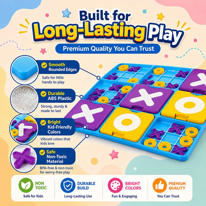 Interesting Big XOX Board Game for Kids & Family | FLYI