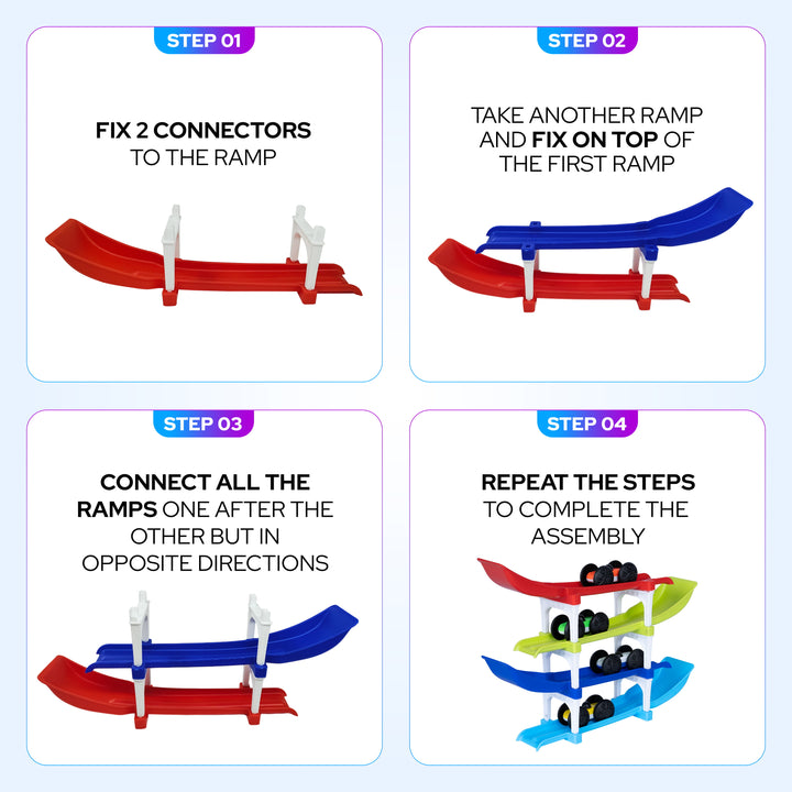 FLYI ramp racer track toy set for kids suitable for kids aged 2 to 5.