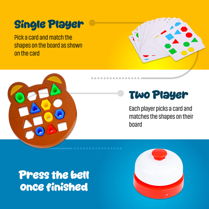 FLYI shape matching game an activity toys for early learning through play.