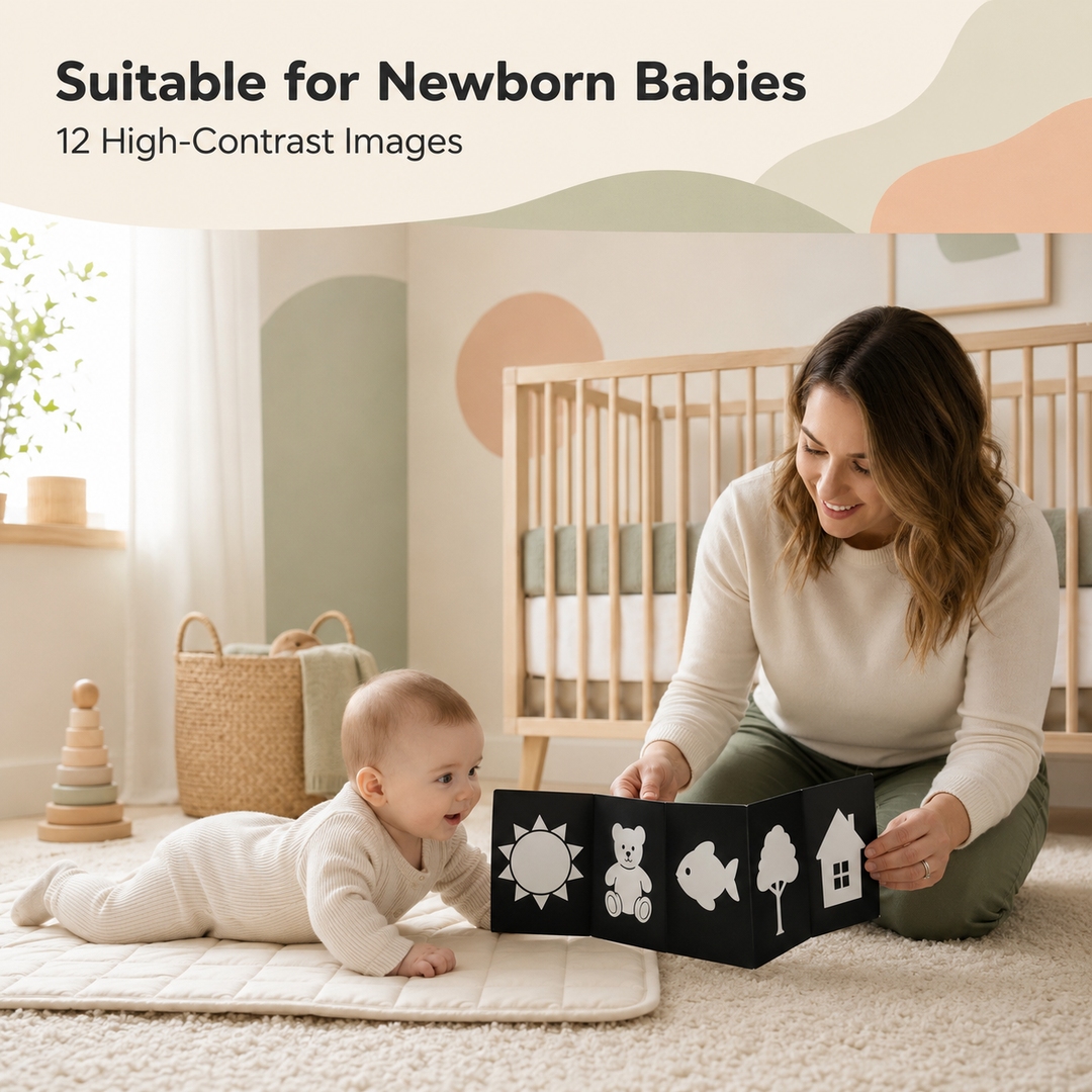 FLYI tummy time flash card for kids an activity toys, available online.
