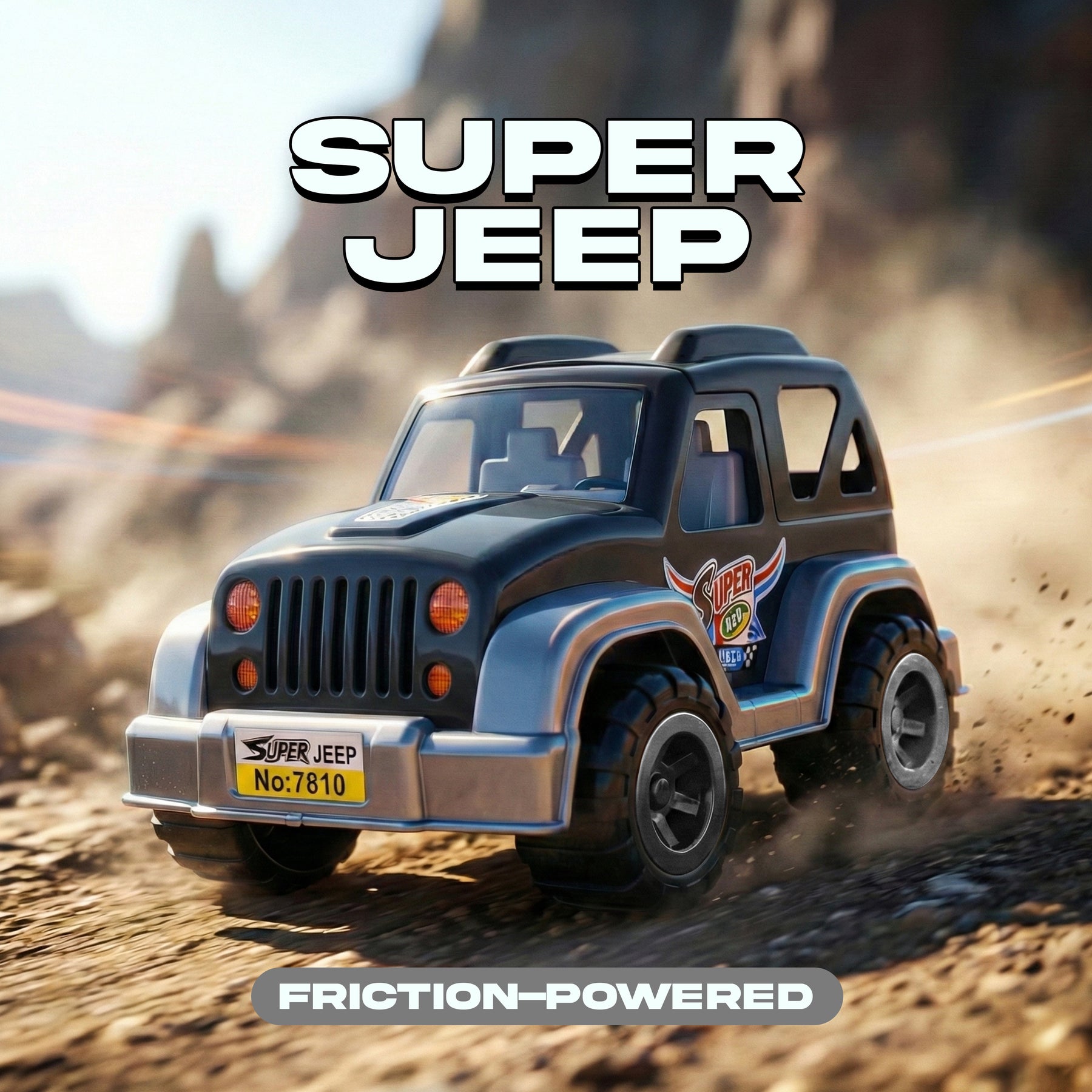 Shop Super Jeep Friction Powered Toy Vehicle | FLYI