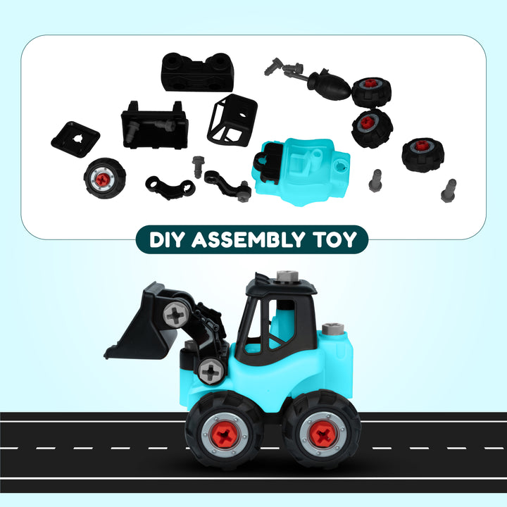 FLYI Junior Engineer JCB Construction DIY set for kids (Note: Product will be dispatched in a random available color)