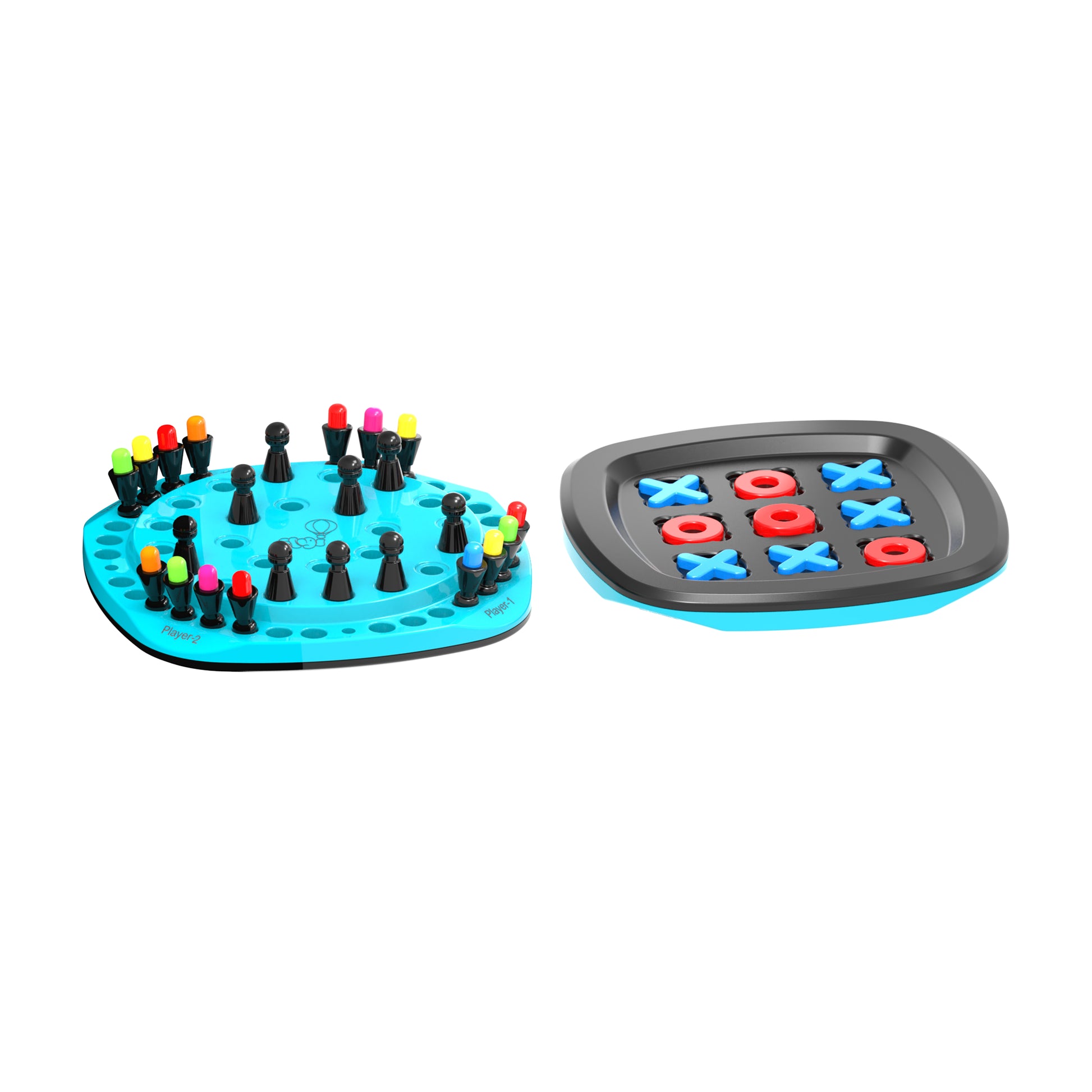 2-in-1 XOX and Memory Chess Game for Kids