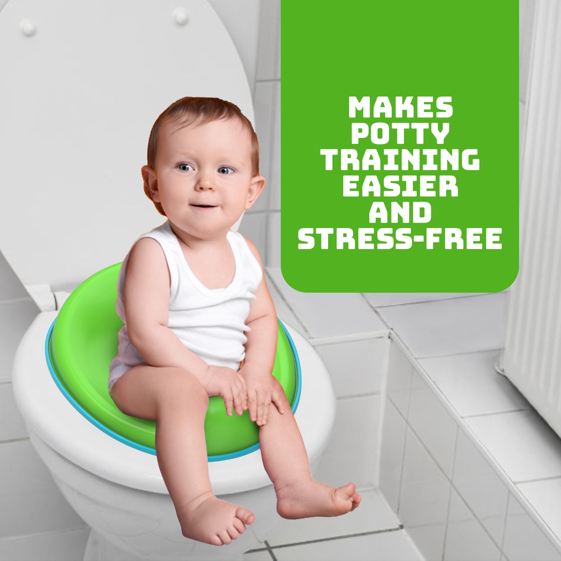 Portable Non-Slip Potty Training Seat for Kids (1–5 Years) – with Splash Guard & Free Hook | Fits Round & Oval Toilets
