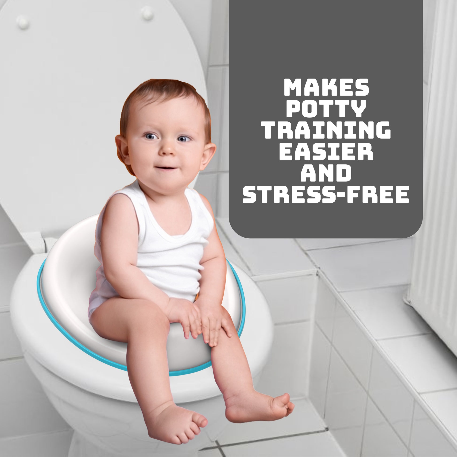 Portable Non-Slip Potty Training Seat for Kids (1–5 Years) – with Splash Guard & Free Hook | Fits Round & Oval Toilets