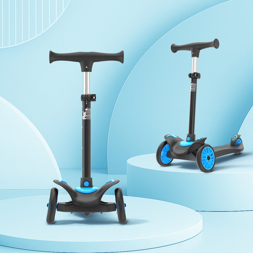 FLYI Scooter for Kids (Black with Blue) color 3+ Years