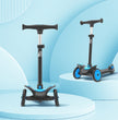 FLYI Three Wheel Kick Scooter for Kids - 4-Level Height Adjustment, Wide Brakes, Lightweight.