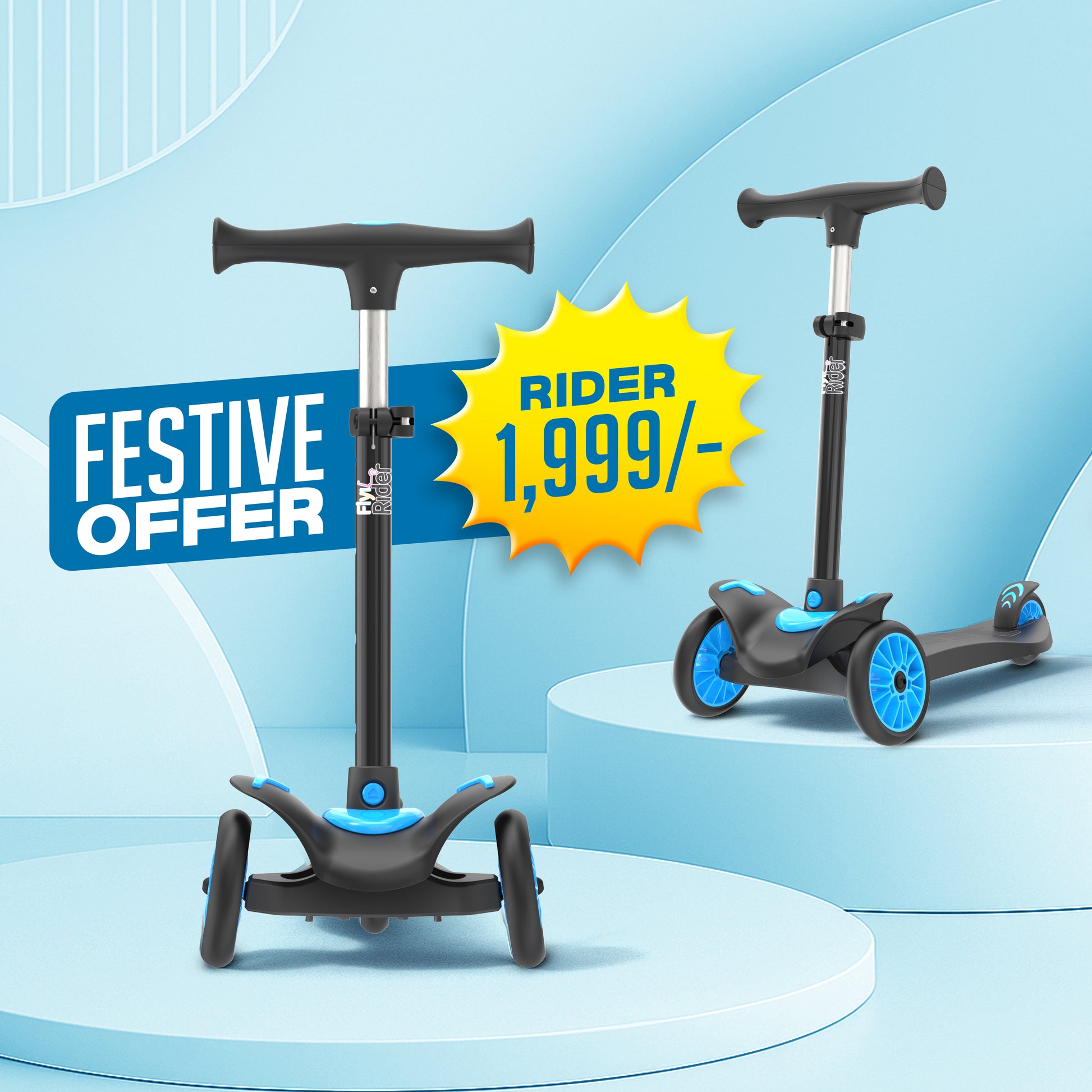 FLYI Three Wheel Scooter for Kids (3+ Years)