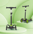 FLYI Three Wheel Kick Scooter for Kids - 4-Level Height Adjustment, Wide Brakes, Lightweight.