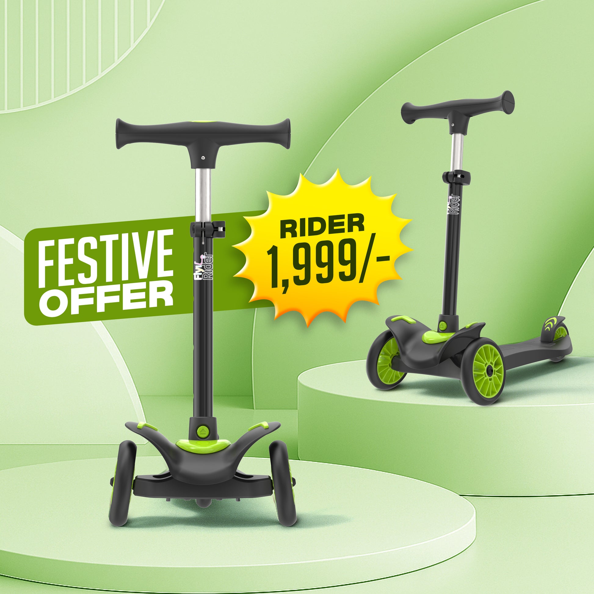 FLYI Three Wheel Scooter for Kids (3+ Years)