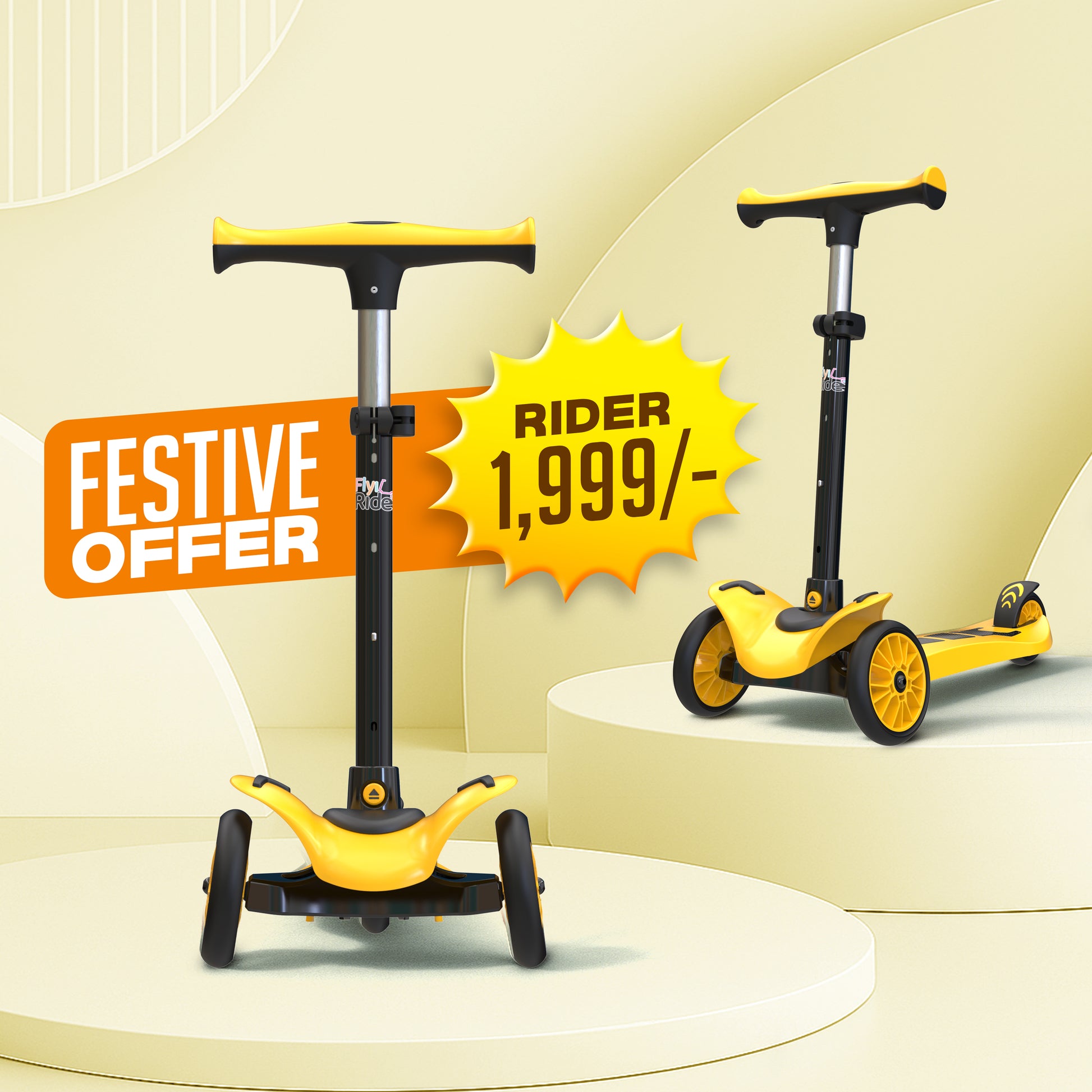 FLYI Three Wheel Scooter for Kids (3+ Years)