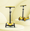 FLYI Three Wheel Kick Scooter for Kids - 4-Level Height Adjustment, Wide Brakes, Lightweight.