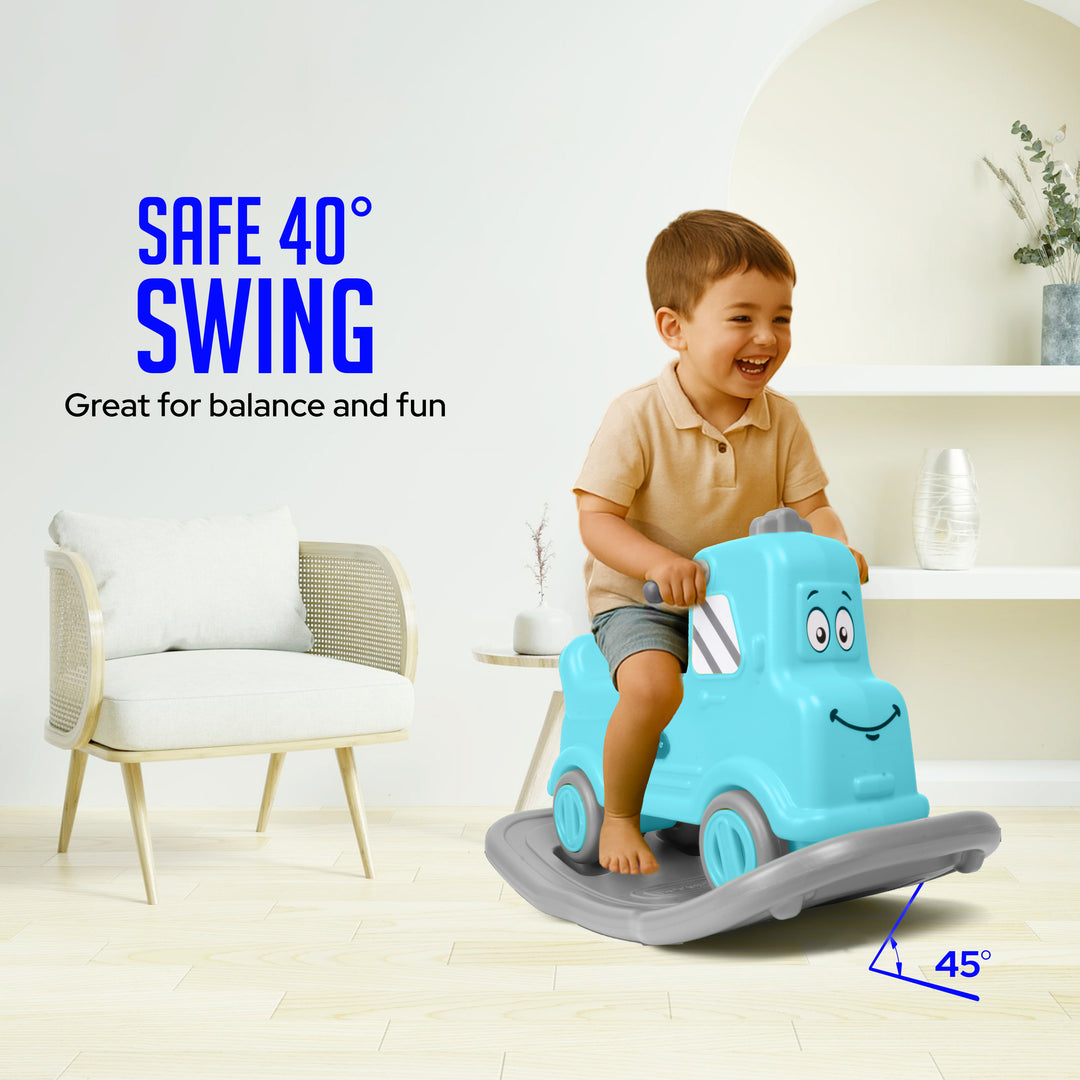 FLYI Wagon Rock N Ride Blue 3-in-1 Rider Balance Board for Kids 2+ Years