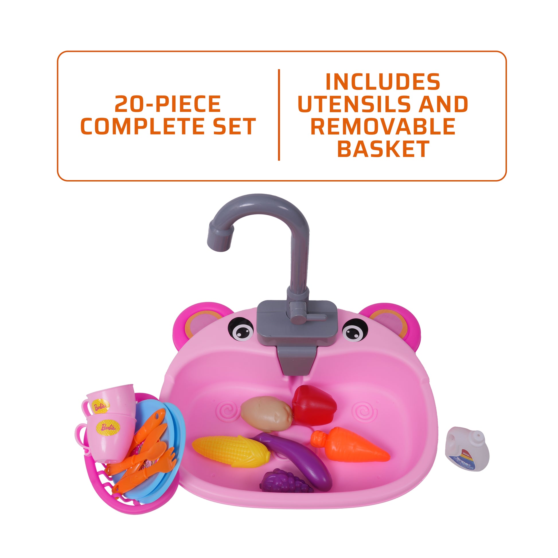 FLYI Kids Kitchen Sink Playset – Pretend Wash & Play Toy(3+ Years)