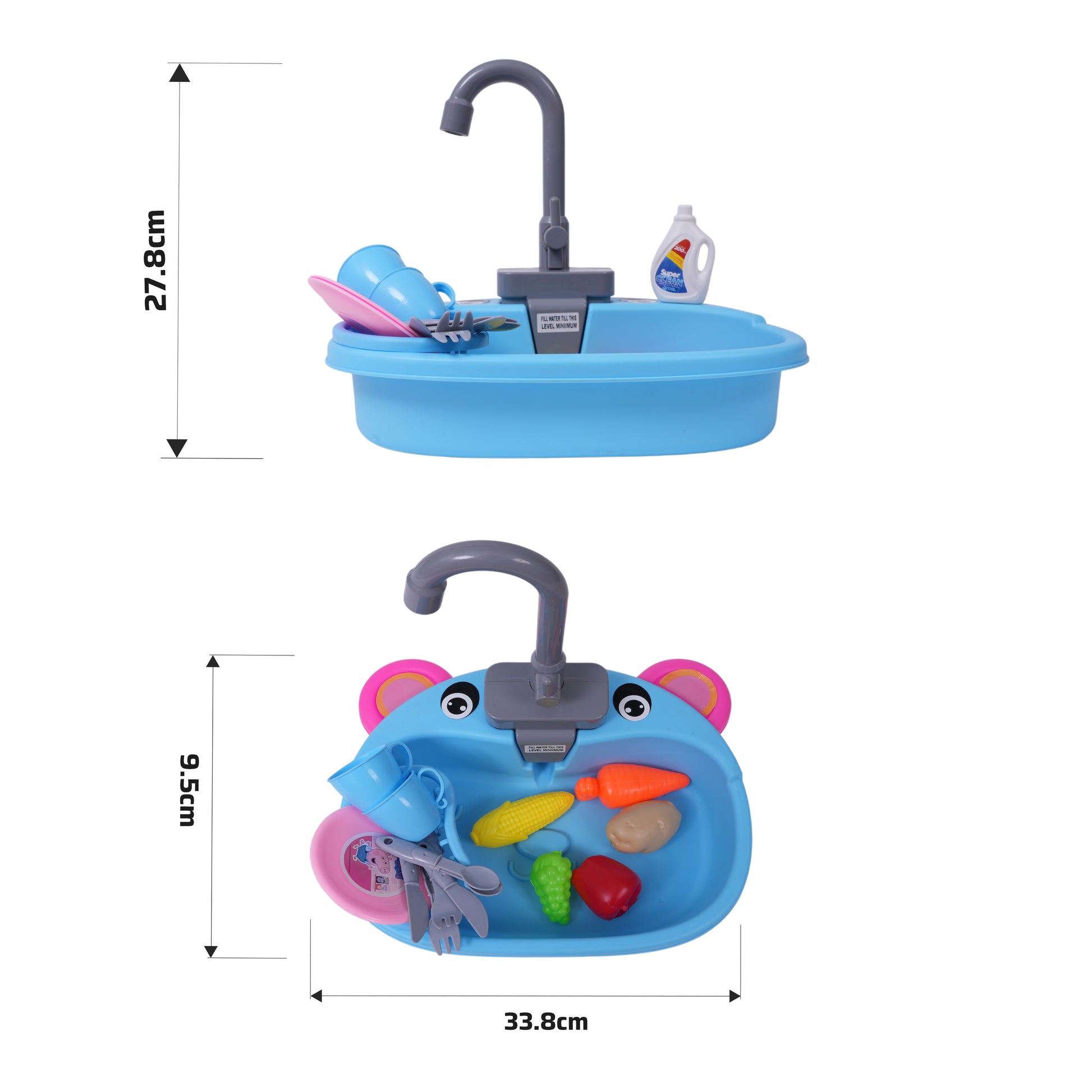 FLYI Kids Kitchen Sink Playset – Pretend Wash & Play Toy(3+ Years)