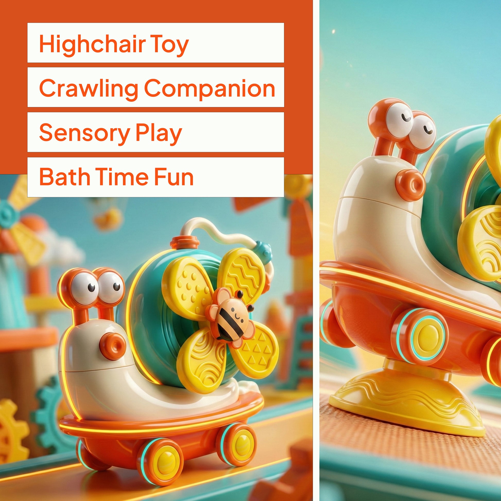 FLYI Interactive Power Windmill Snail Toy for Kids(1.5-4 Years)