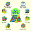 8-in-1 Activity Triangle | Learn English Alphabets, Tamil Letters, States and capitals of India, Abacus, Drawing Writing Board, Clock & Spin Gears – Best Educational Toys for Preschoolers