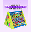 8-in-1 Activity Triangle | Learn English Alphabets, Tamil Letters, States and capitals of India, Abacus, Drawing Writing Board, Clock & Spin Gears – Best Educational Toys for Preschoolers