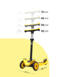 FLYI Kids Scooter (Yellow) - Multi-Level Height Adjustment, Wide Brakes, Lightweight.