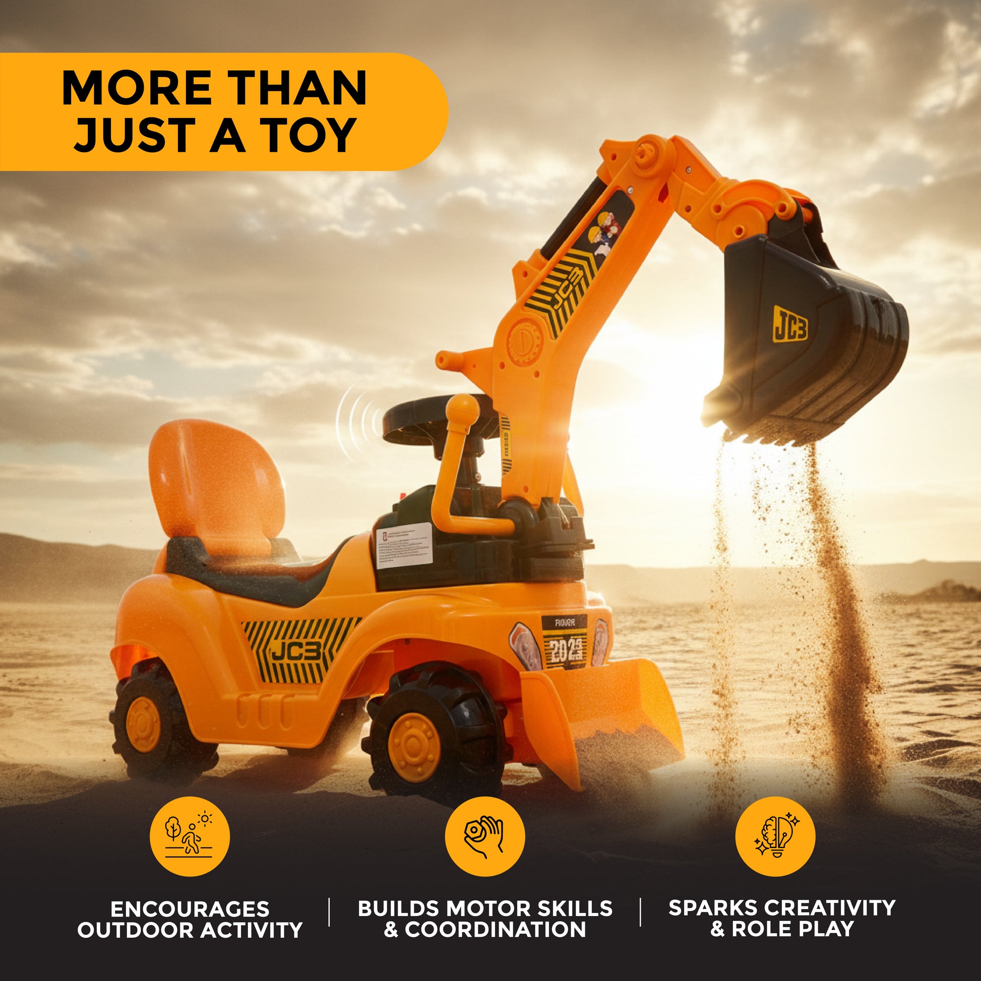 FLYI Construction Vehicle 4K JCB Toy Construction Fun Toy for Kids(3+ Years)