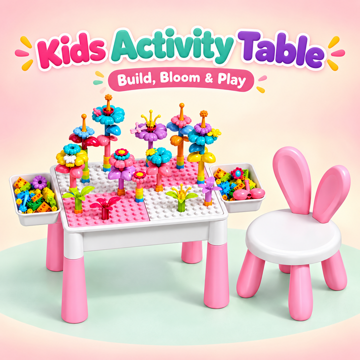 Kids Activity Table with Bunny Chair | FLYI