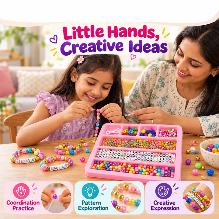 Sparkle Glow Beads Bracelet Making Kit | FLYI
