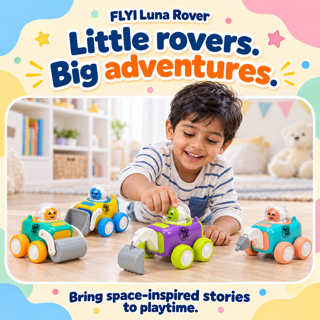 Luna Rover Press & Go Space Vehicle Toy | FLYI