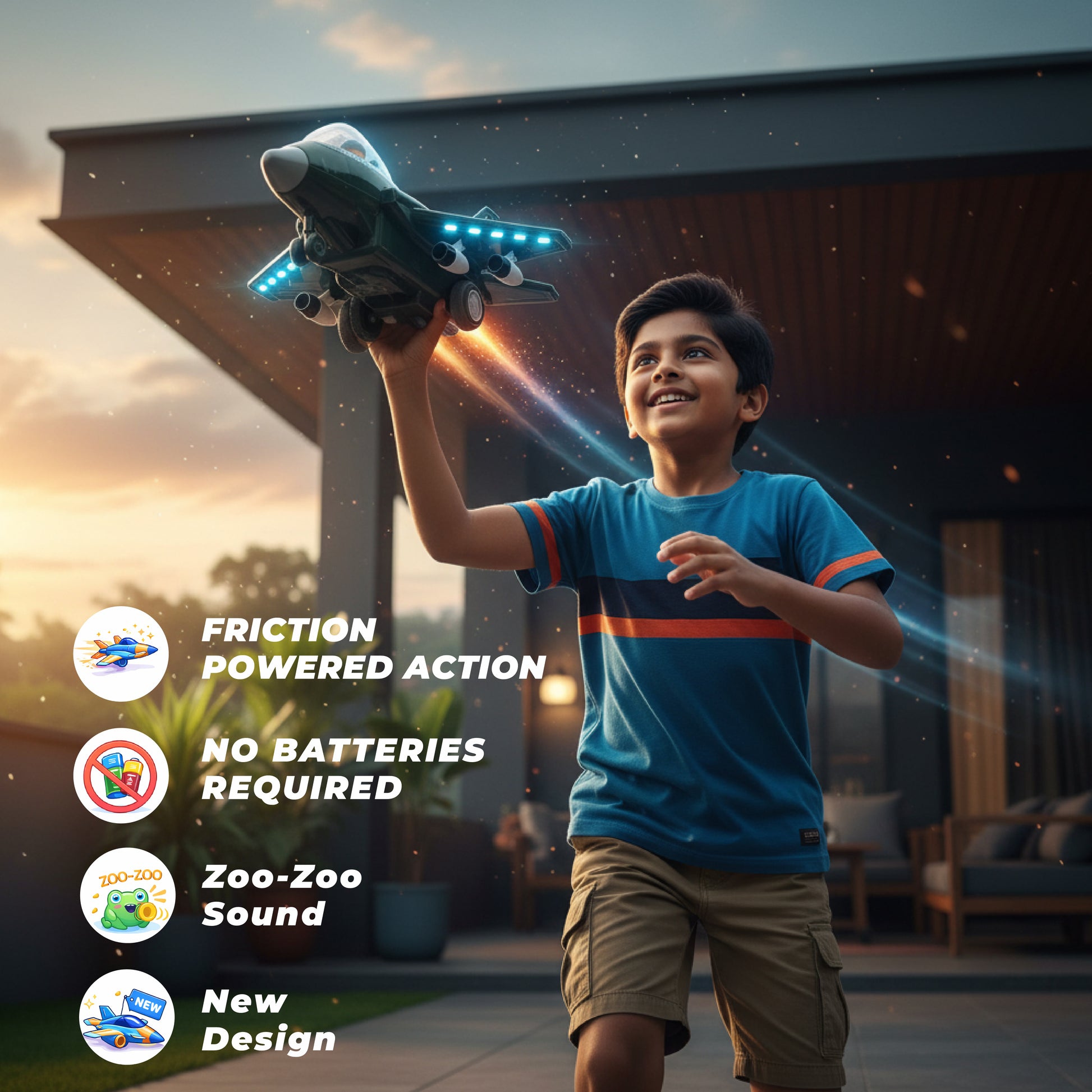 FLYI MiG Fighter Toy Action Jet Plane Toy(3+ Years)