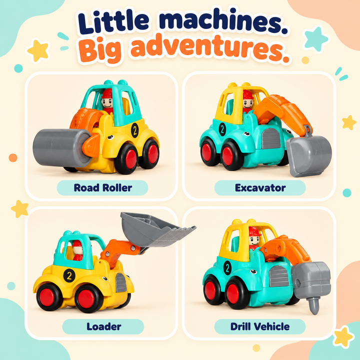 Mini Construction Vehicle Toy for Kids | FLYI