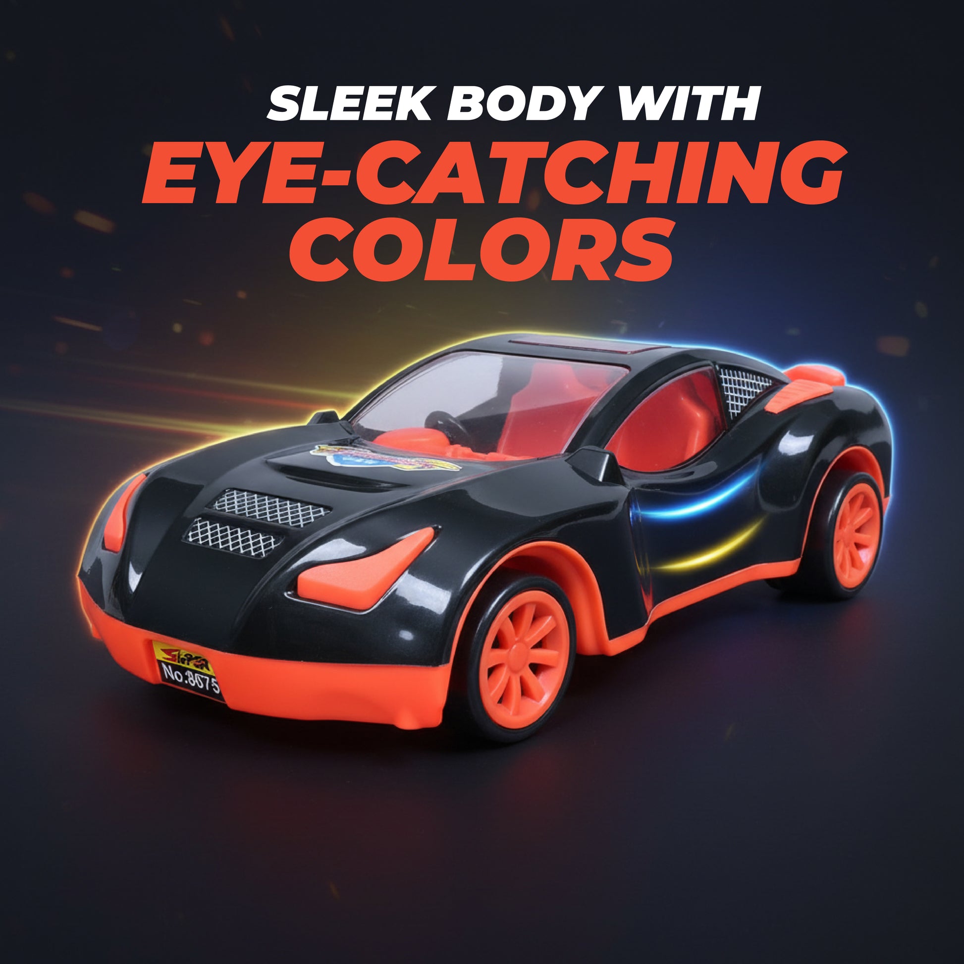 FLYI Night Cruiser Push & Go Toy Car for Kids