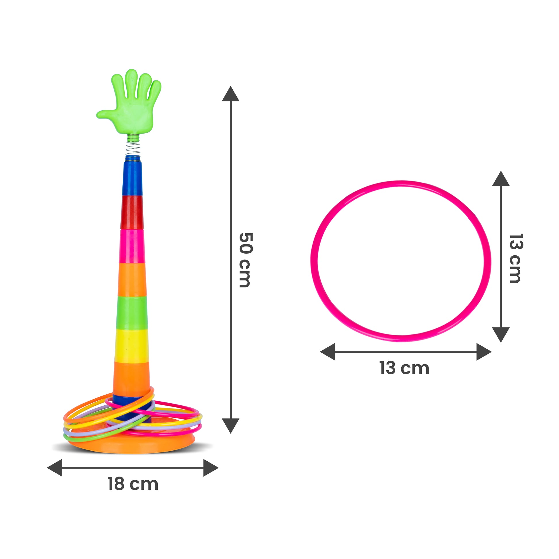 FLYI - Plastic Ring Toss Stacking Cup Game – Fun Activity Toy for Kids & Families
