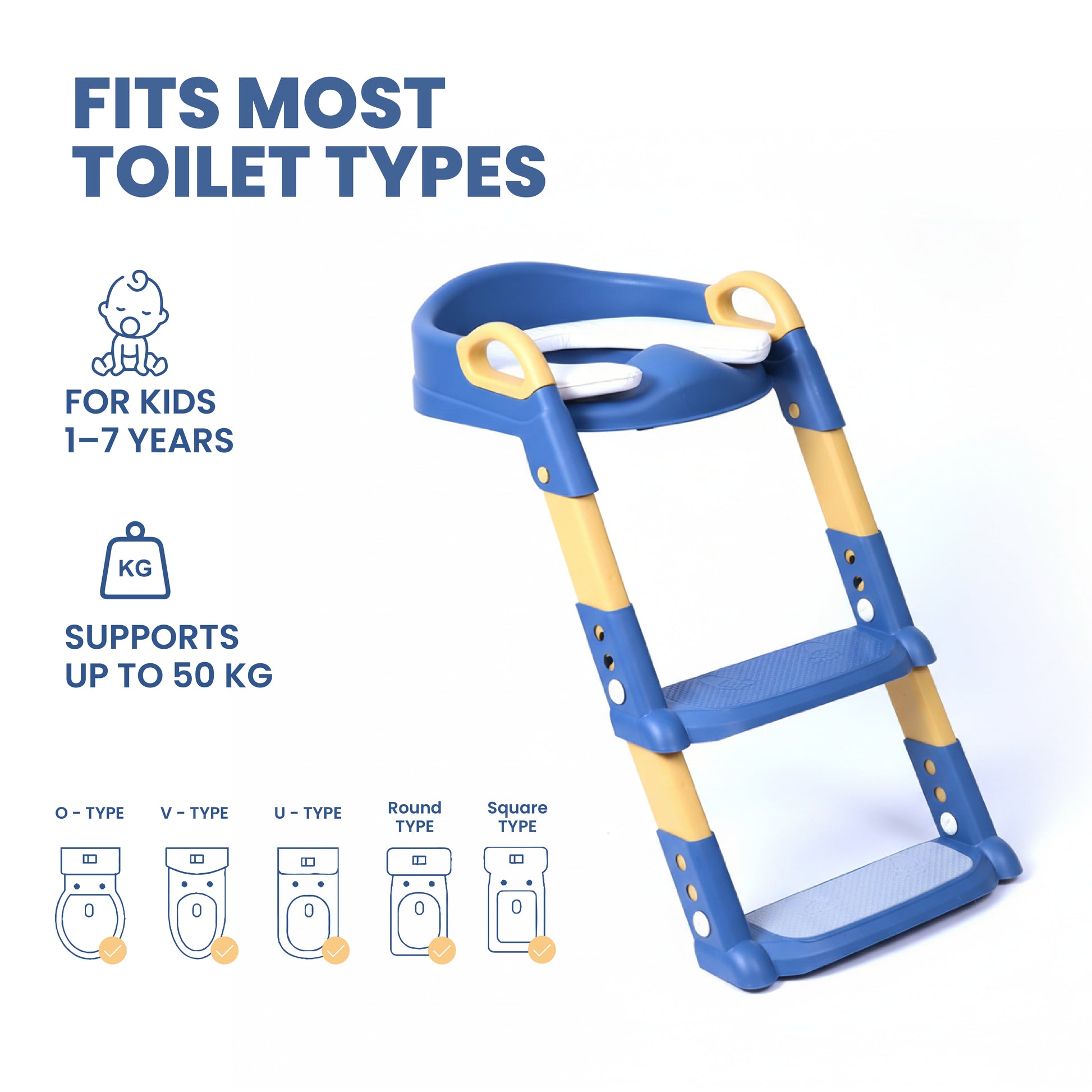 FLYI Western Potty Training Seat with Ladder Toilet Trainer for Kids(1+ Years)
