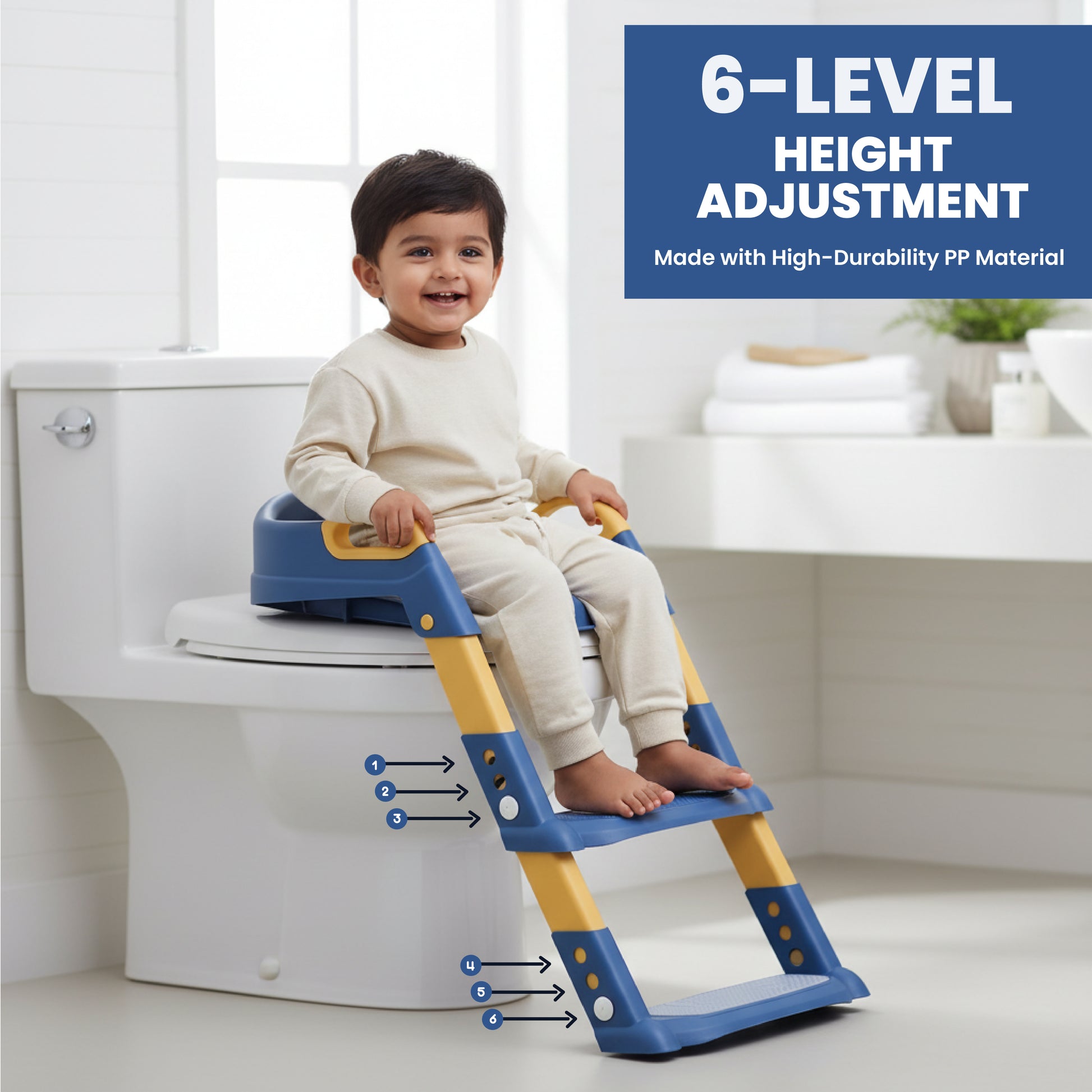 FLYI Western Potty Training Seat with Ladder Toilet Trainer for Kids(1+ Years)