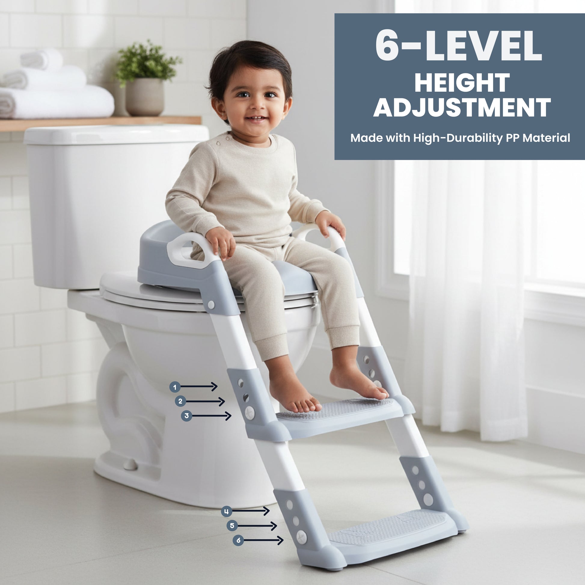 FLYI Western Potty Training Seat with Ladder Toilet Trainer for Kids(1+ Years)