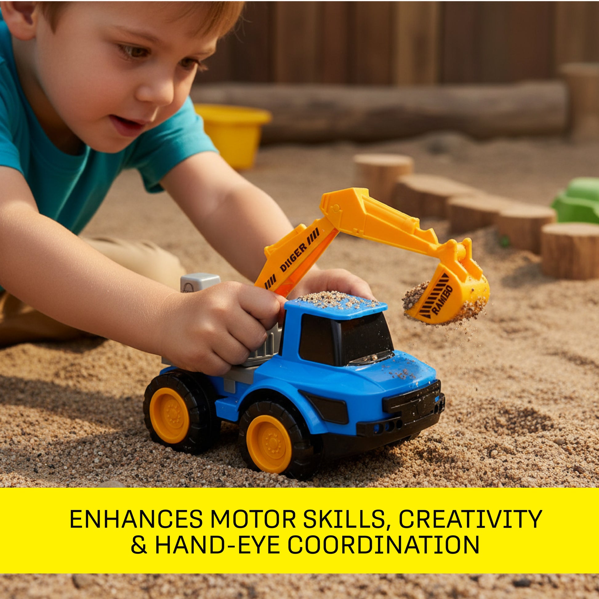 FLYI Rambo Digger Action Construction Toy for Kids(3+ Years)