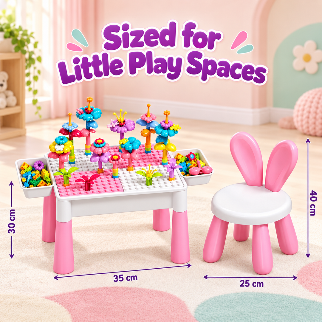 Kids Activity Table with Bunny Chair | FLYI
