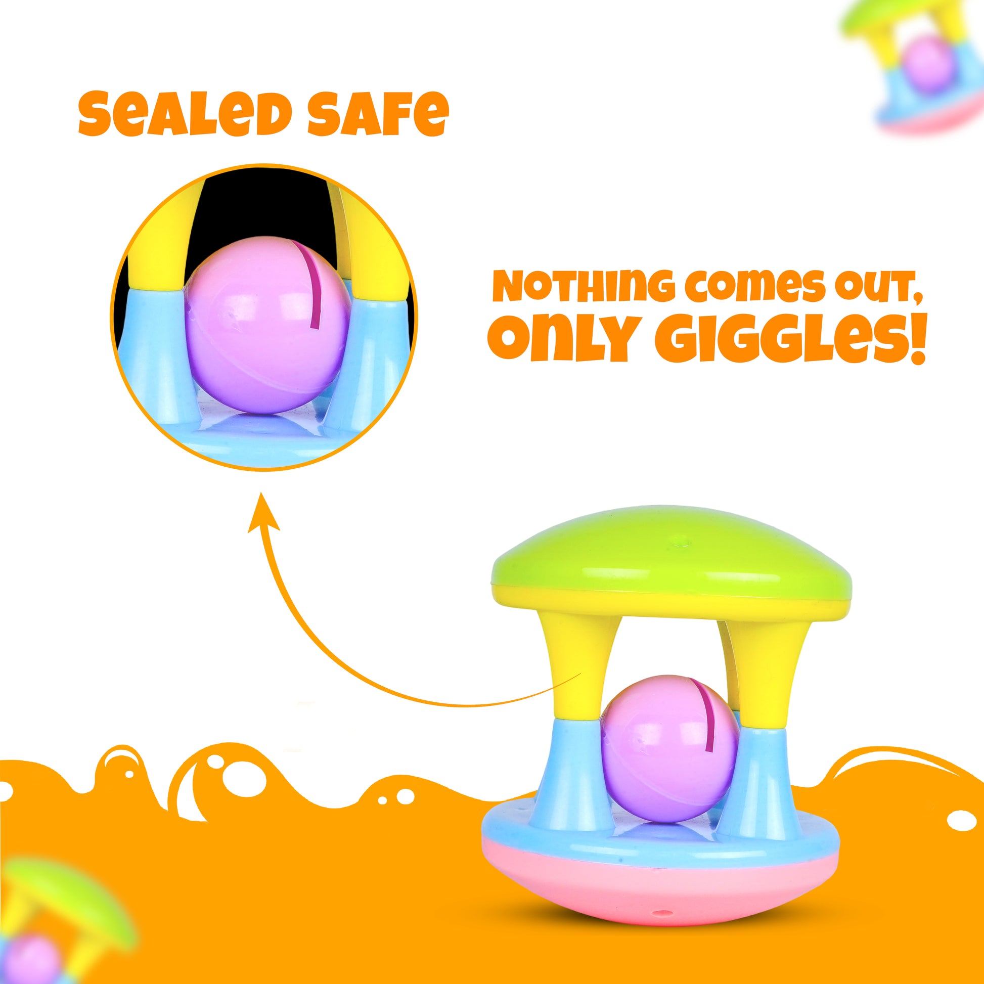 Infant sensory development toy – Rattle Dream Roller with sound and colors