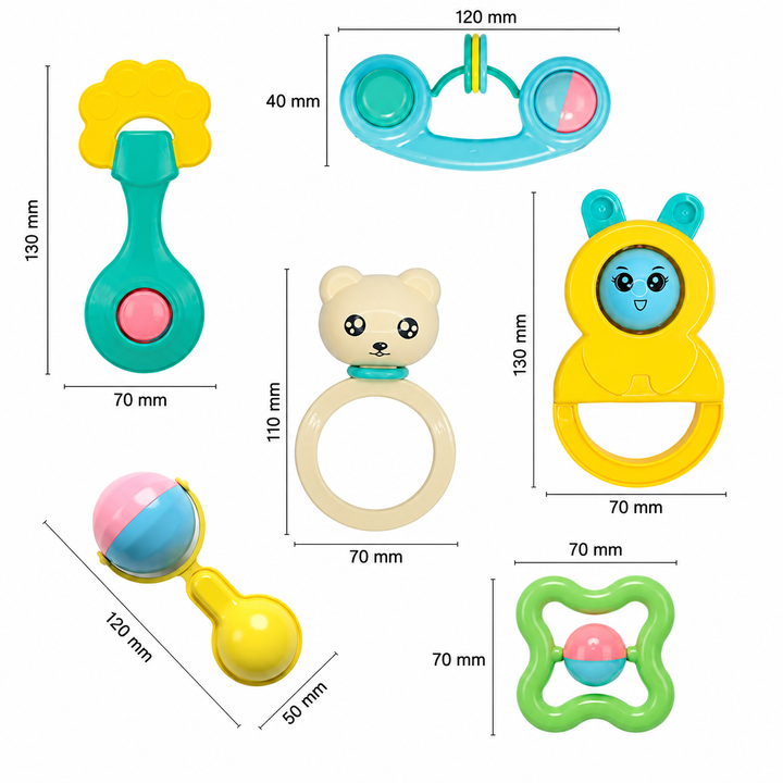 6-Piece Gift Rattle Set